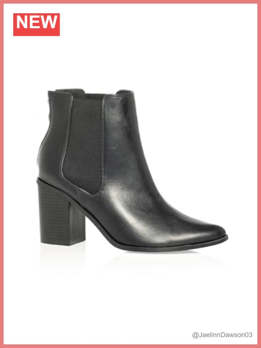 City Chic Ankle Boots Wide Width Faux Leather Block Heel Zip